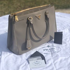 Prada Saffiano Luxe Argilla Handbag